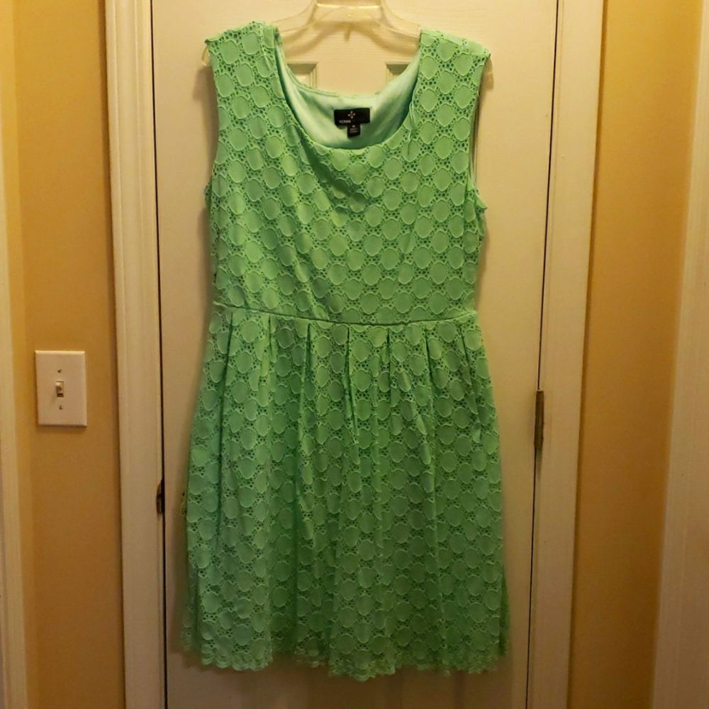 Teal lace dress